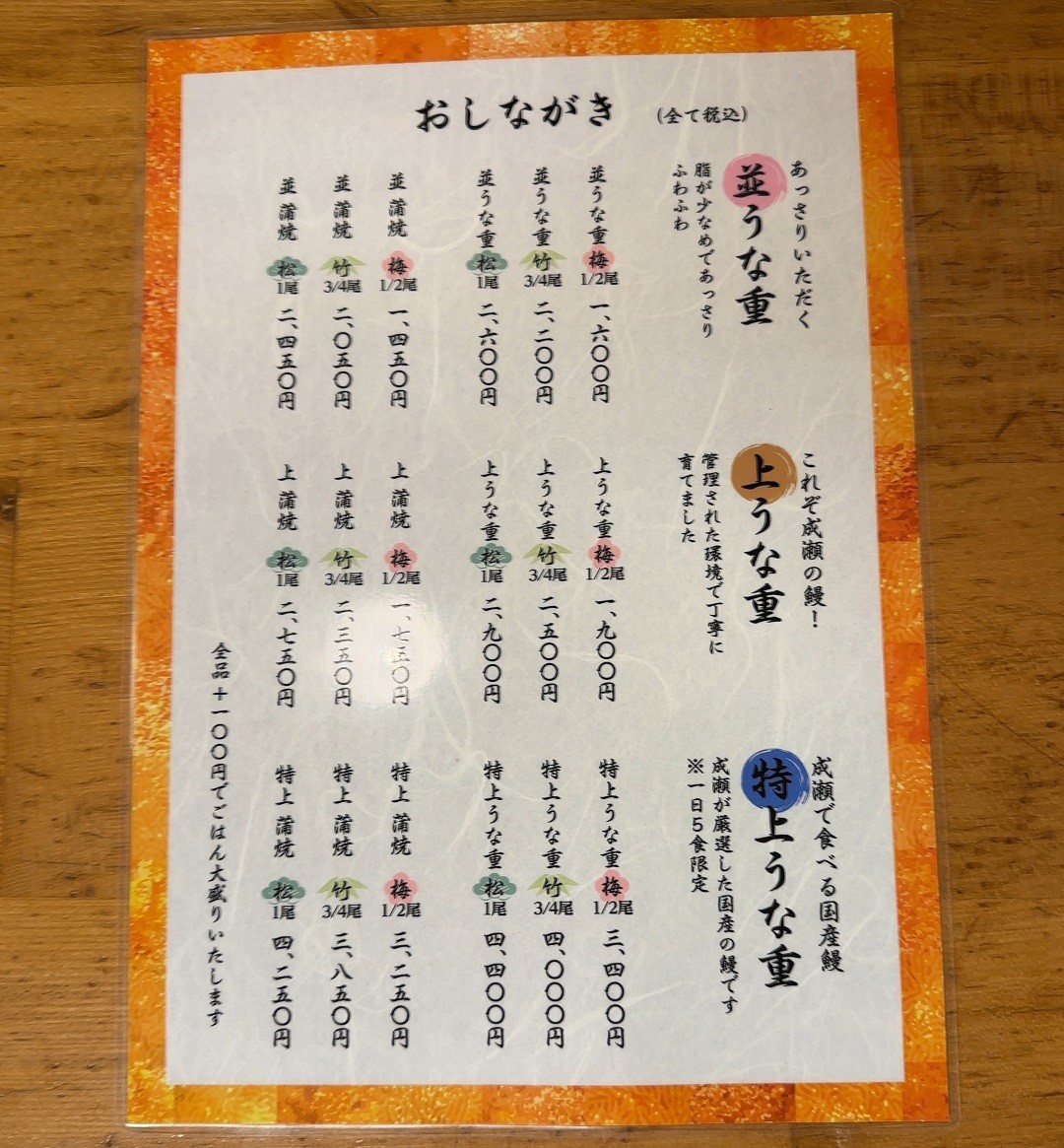 帯広にできた鰻（うなぎ）専門店の「成瀬」 冬こそ鰻チャージ - Chai