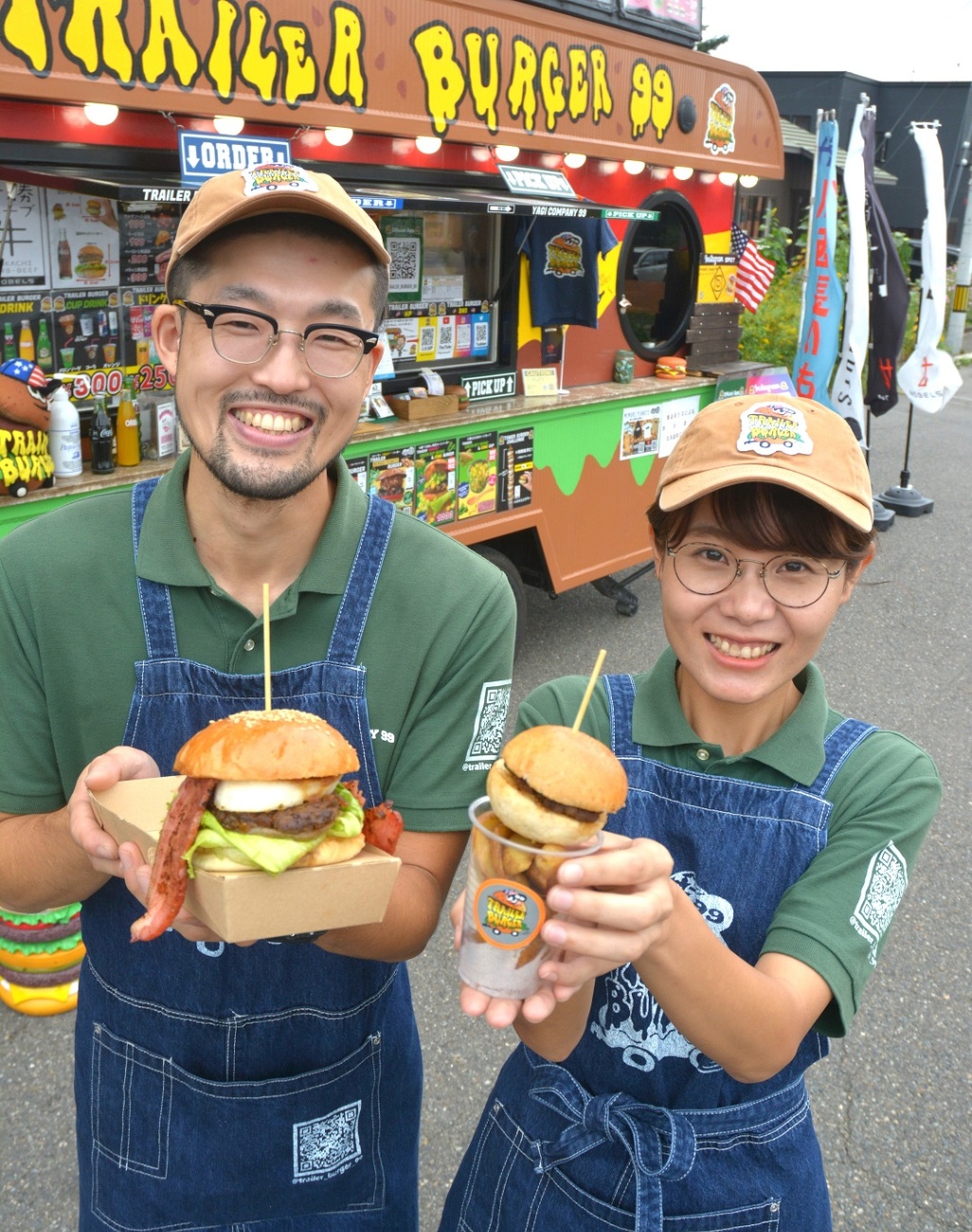 札内に「拠点」誕生 十勝産食材を味わえるトレーラーバーガー99